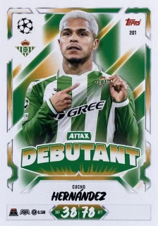 2026/27 Match Attax UCC #201 Cucho Hernández - ATTAX DEBUTANT [Real Betis Balompié]