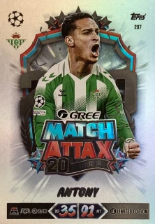 2026/27 Match Attax UCC #207 Antony - 20TH ANNIVERSARY LIMITED EDITION [Real Betis Balompié]