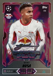 2026/27 Match Attax UCC #258 Antonio Nusa - POWER PLAY SIGNATURE STYLE [RB Leipzig]