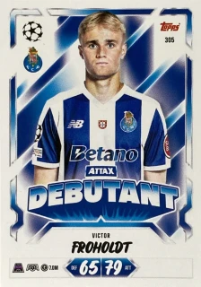 2026/27 Match Attax UCC #305 Victor Froholdt - ATTAX DEBUTANT [FC Porto]