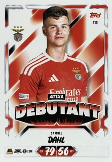 2026/27 Match Attax UCC #319 Samuel Dahl - ATTAX DEBUTANT [SL Benfica]