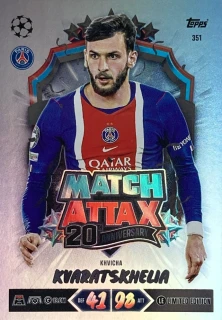 2026/27 Match Attax UCC #351 Khvicha Kvaratskhelia - 20TH ANNIVERSARY LIMITED EDITION[Paris Saint-Germain]