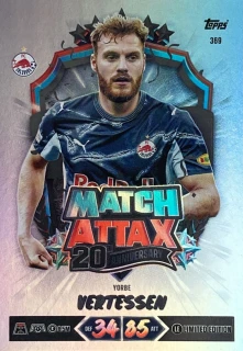 2026/27 Match Attax UCC #369 Vertessen - 20TH ANNIVERSARY LIMITED EDITION [FC Salzburg]