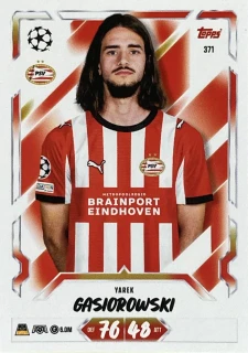 2026/27 Match Attax UCC #371 Yarek Gasiorowski [PSV Eindhoven]