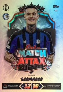 2026/27 Match Attax UCC #423 Gianluca Scamacca - 20TH ANNIVERSARY LIMITED EDITION [Atalanta BC]