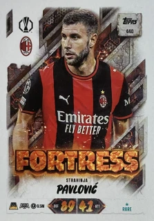 2026/27 Match Attax UCC #440 Strahinja Pavlović - FORTRESS [AC Milan]