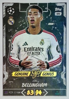 2026/27 Match Attax UCC #474 Jude Bellingham - GENUINE GENIUS [Real Madrid CF]
