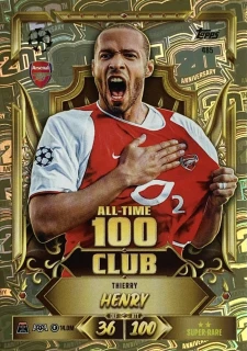 2026/27 Match Attax UCC #485 Thierry Henry - ALL-TIME 100 CLUB [Arsenal]