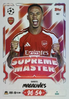 2026/27 Match Attax UCC #487 Gabriel Magalhães - ATTAX SUPREME MASTER [Arsenal]