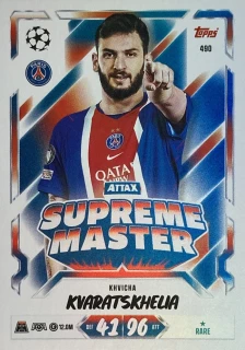 2026/27 Match Attax UCC #490 Khvicha Kvaratskhelia - ATTAX SUPREME MASTER [Paris saint-Germain]