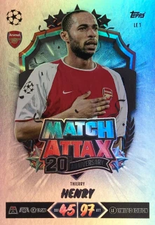 2026/27 Match Attax UCC #LE1 Thierry Henry - 20TH ANNIVERSARY LIMITED EDITION [Arsenal]