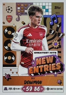 2026/27 Match Attax UCC #GH05 Max Dowman - NEW ENTRIES [Arsenal]