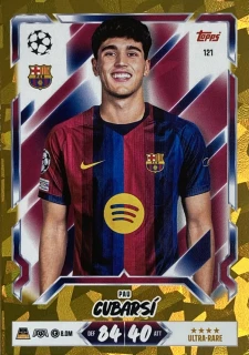 2026/27 Match Attax UCC #121 Pau Cubarsí - GOLD [FC Barcelona]