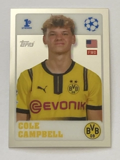 2024/25 Champions League Sticker Parallel #234 Cole Campbell - 1st STICKER