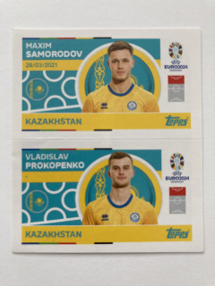 2024 EURO Stickers #KAZ 14/15 Maxim Samorodov / Vladislav Prokopenko