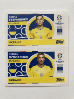 2024 EURO Stickers #UKR 10/11 Taras Stepanenko / Serhy Sydorchuk