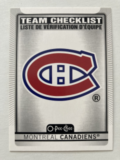 2021-22 O-Pee-Chee #566 Montreal Canadiens - TEAM CHECKLIST
