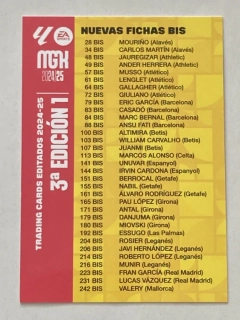 2024/25 Panini MGK LaLiga #MGK 3a Edición 1 - CHECKLIST