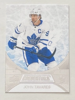 2021-22 UD Credentials #009 John Tavares