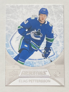 2021-22 UD Credentials #010 Elias Pettersson