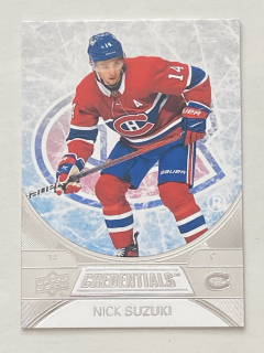 2021-22 UD Credentials #026 Nick Suzuki