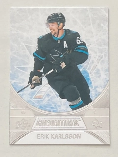 2021-22 UD Credentials #032 Erik Karlsson