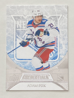 2021-22 UD Credentials #034 Adam Fox
