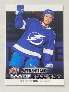 2021-22 UD Credentials #RA-46 Ross Colton - ROOKIE ARRIVALS