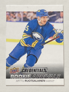 2021-22 UD Credentials #RA-41 Arttu Ruotsalainen - ROOKIE ARRIVALS