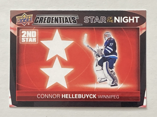 2021-22 UD Credentials #2S-2 Connor Hellebuyck - STAR OF THE NIGHT