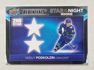 2021-22 UD Credentials #2SR-6 Vasily Podkolzin - STAR OF THE NIGHT ROOKIE