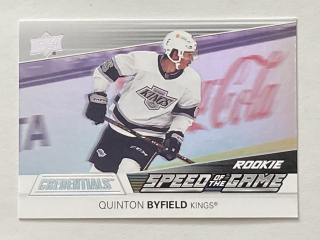 2021-22 UD Credentials #SGR04 Quinton Byfieldf - SPEED OF THE GAME ROOKIE