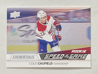 2021-22 UD Credentials #SGR02 Cole Caufield - SPEED OF THE GAME ROOKIE