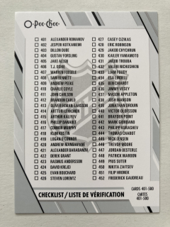 2023-24 O-Pee-Chee #500 CHECKLIST 401-500