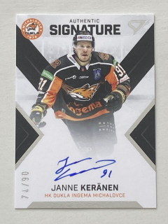 2021/22 Tipos Extraliga #SL1-JK Janne Keränen - AUTHENTIC SIGNATURE lvl1 /90