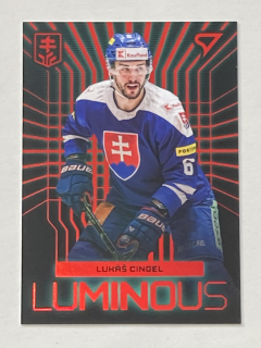 2024 Hokejové Slovensko RED #LS-13 Lukáš Cingel - LUMINOUS