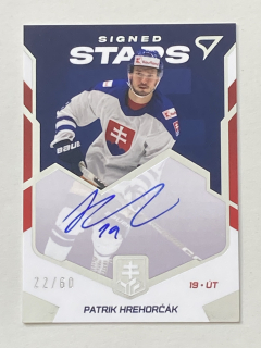 2023 Hokejové Slovensko #SS-PH Patrik Hrehorčák - SIGNED STARS /60