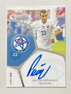 2017/18 Futbalové Slovensko #PR24 Viktor Pečovský - AUTOGRAPH SLOVENSKÍ SOKOLI /250