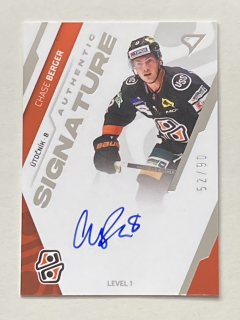 2023/24 Tipos Extraliga #SL1-CB Chase Berger - AUTHENTIC SIGNATURE lvl1 /90