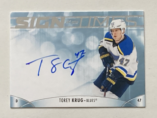 2023-24 SP Authentic #SOTT-TK Torey Krug - SIGN OF THE TIMES