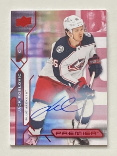 2021-22 UD Premier #55 Jack Roslovic - RED PARALLEL