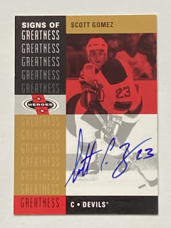 2000-01 UD Heroes #SG Scott Gomez - SIGNS OF GREATNESS