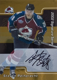 2001-02 ITG Be A Player #114 Steven Reinprecht - 2002 SIGNATURE SERIES - GOLD