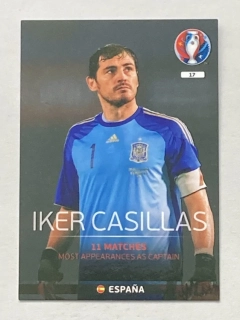 2016 EURO Adrenalin XL #017 Iker Casillas - 11 MATCHES - MOST APPEARANCES AS CAPTAIN