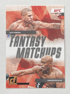 2023 Panini - Donruss UFC #010 Alex Pereira & Anderson Silva - FANTASY MATCHUPS