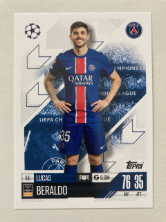 2024/25 Topps Match Attax #156 Lucas Beraldo [Paris Saint-Germain]