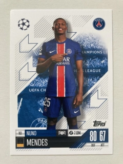 2024/25 Topps Match Attax #161 Nuno Mendes [Paris Saint-Germain]