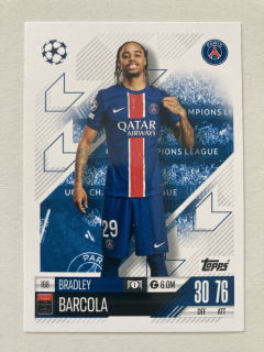 2024/25 Topps Match Attax #168 Bradley Barcola [Paris Saint-Germain]