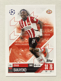 2024/25 Topps Match Attax #259 Johan Bakayoko [PSV Eindhoven]