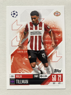 2024/25 Topps Match Attax #260 Malik Tillman [PSV Eindhoven]